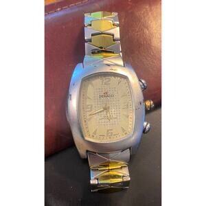 Men's Large 40mm Two Tone Denacci Watch, Thick Case